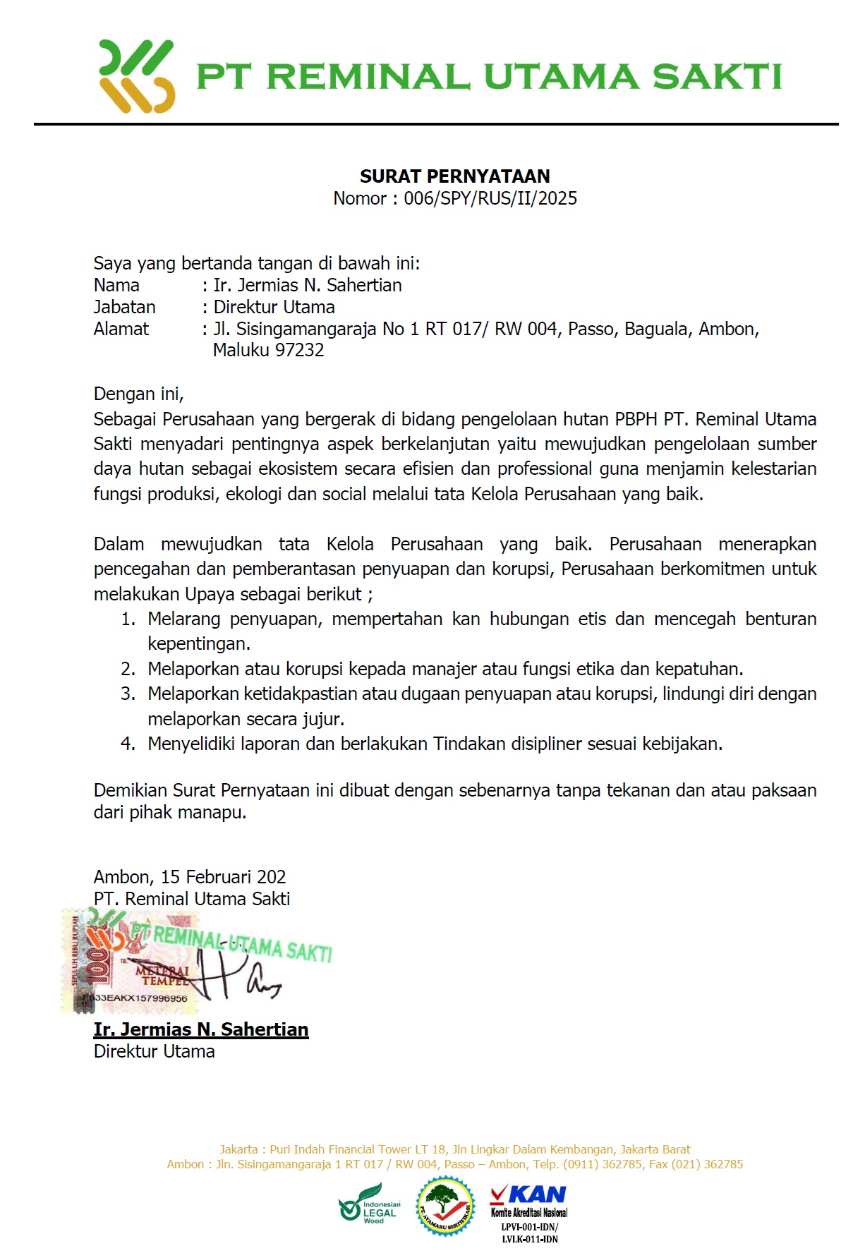 S Bebas Korupsi